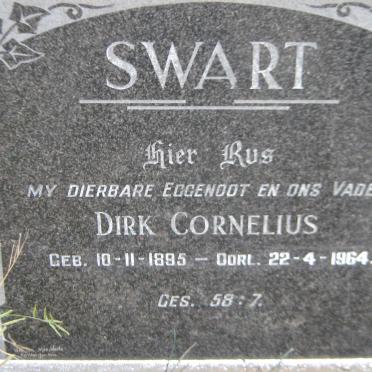 SWART Dirk Cornelius 1895-1964
