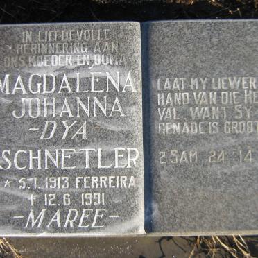 SCHNETLER Magdalena Johanna nee FERREIRA 1913-1991