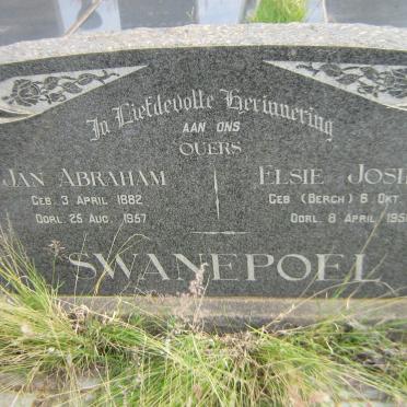 SWANEPOEL Jan Abraham 1882-1957 &amp; Elsie Josiena BERGH 1889-1956