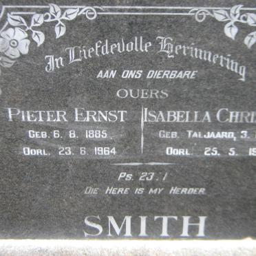 SMITH Pieter Ernst 1885-1964 &amp; Isabella Christina TALJAARD 1893-1969