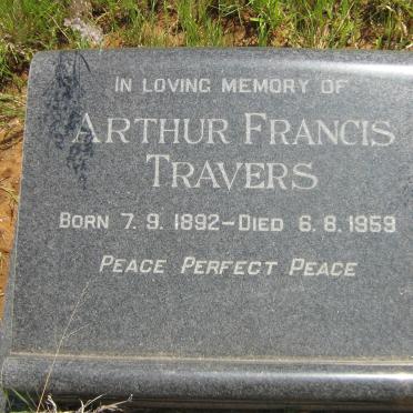 TRAVERS Arthur Francis 1892-1959