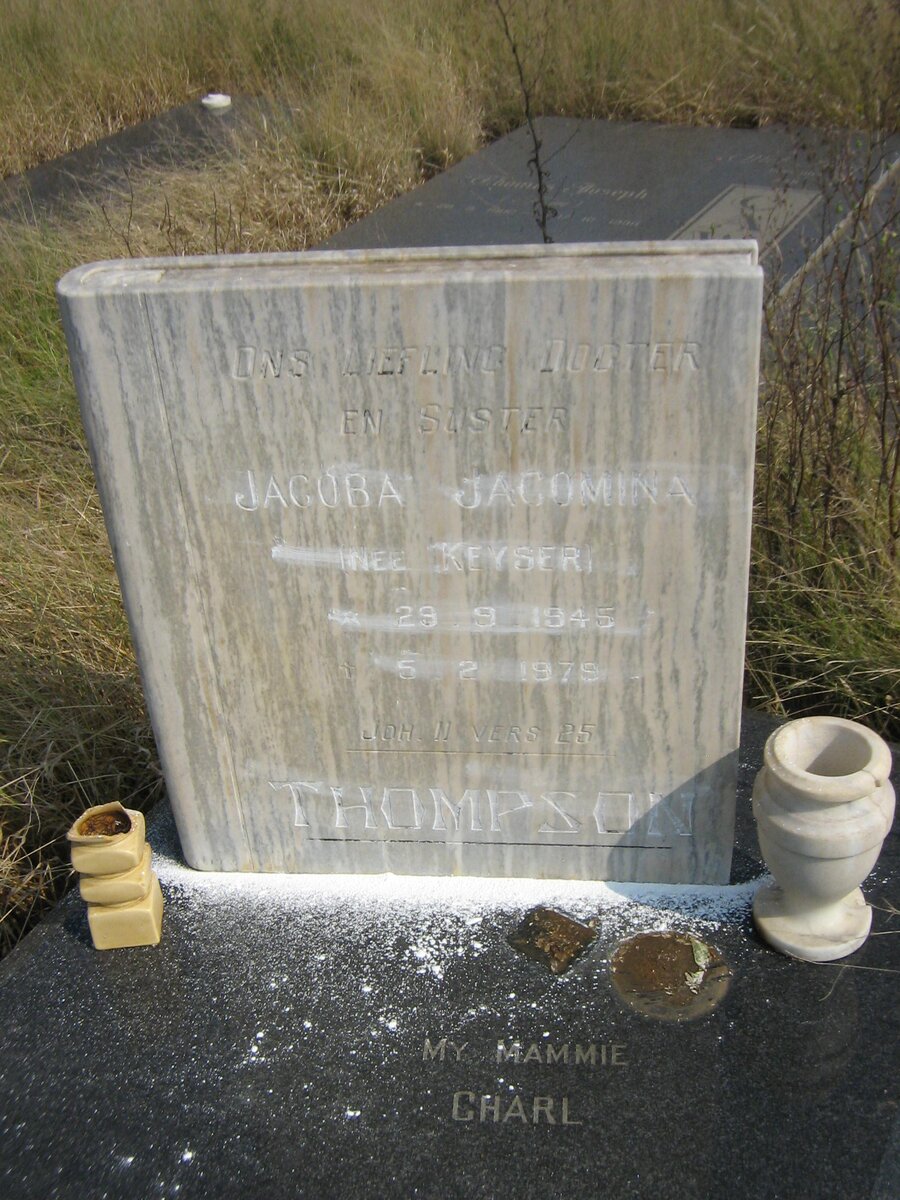 THOMPSON Jacoba Jacomina nee KEYSER 1945-1979