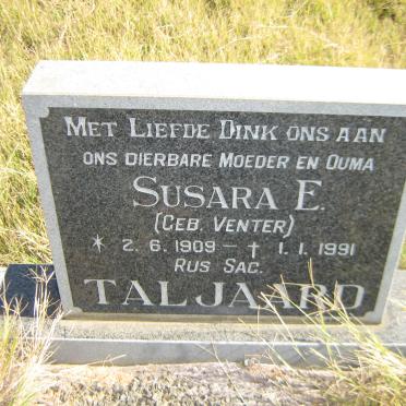 TALJAARD Susara E. nee VENTER 1909-1991