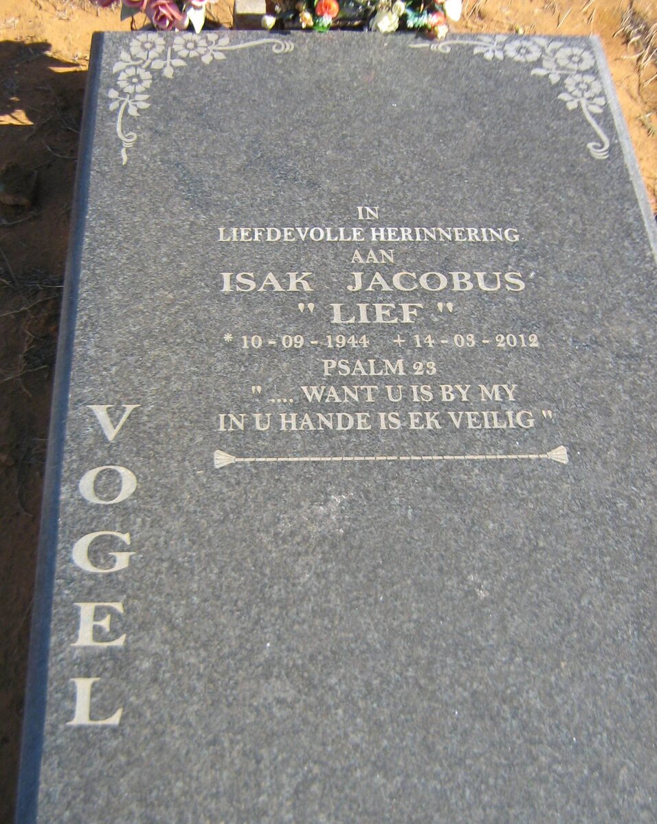 VOGEL Isak Jacobus 1944-2012