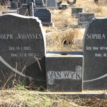 WYK Rudolph Johannes, van 1883-1967 &amp; Sophia Elizabeth VAN WYK 1894-1969