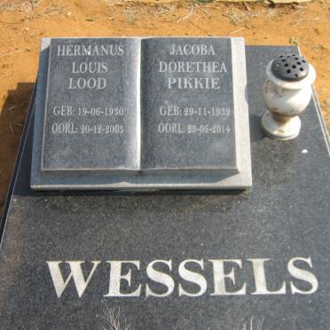 WESSELS Hermanus Louis 1930-2003 &amp; Jacoba Dorethea 1932-2014