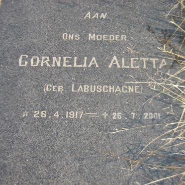WALT Sarel Jacobus, van der 1914-1974 &amp; Cornelia Aletta LABUSCHAGNE 1917-2001