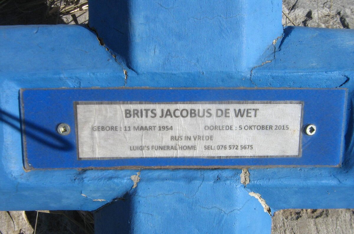 WET Brits Jacobus, de 1954-2015