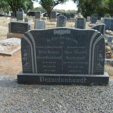 BEZUIDENHOUT Petrus Johannes Albertus 1879-1948 &amp; Maria Elizabeth POTGIETER 1885-1972