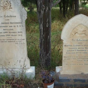 HOLTZHUIZEN Elias Jakobus 1840-1918 &amp; Martha Elizabeth VAN DER WATH 1848-1912