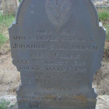 VUUREN Johanna S., van nee FOURIE 1868-1932