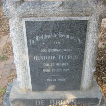 BRUYN Hendrik Petrus, de 1877-1957