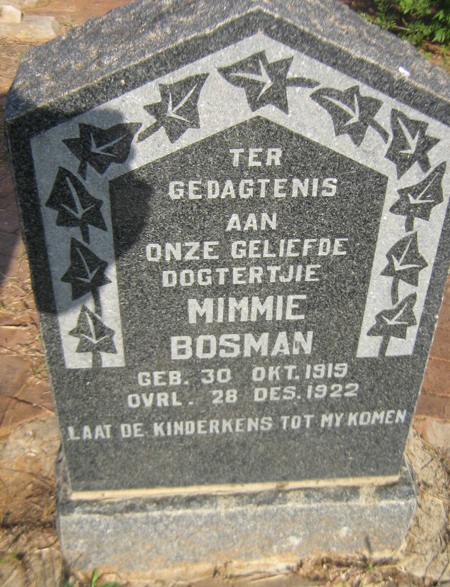 BOSMAN Mimmie 1919-1922