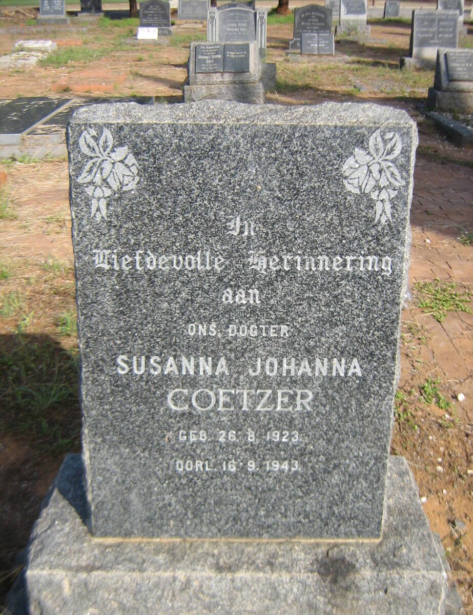 COETZER Susanna Johanna 1923-1943