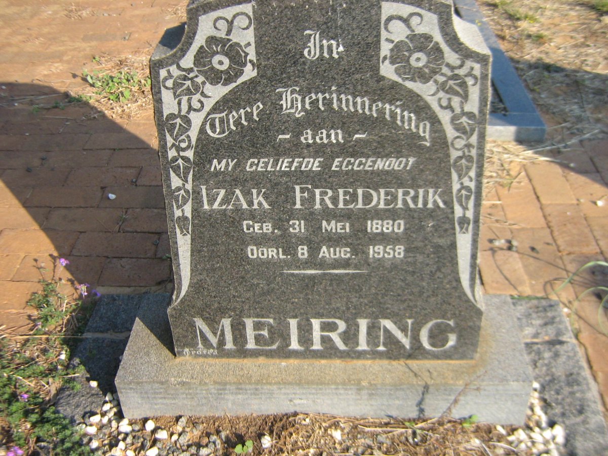 MEIRING Izak Frederik 1880-1958