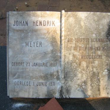 MEYER Johan Hendrik 1887-1971