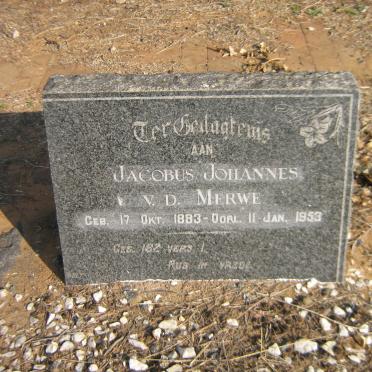 MERWE Jacobus Johannes, v.d. 1883-1953