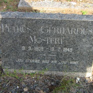 MOSTERT Petrus Gerhardus 1909-1949