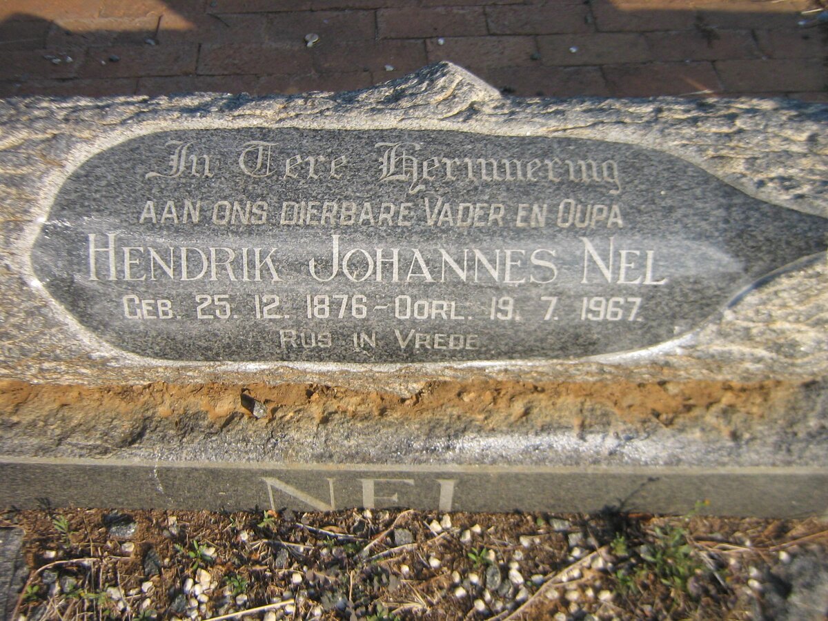 NEL Hendrik Johannes 1876-1967