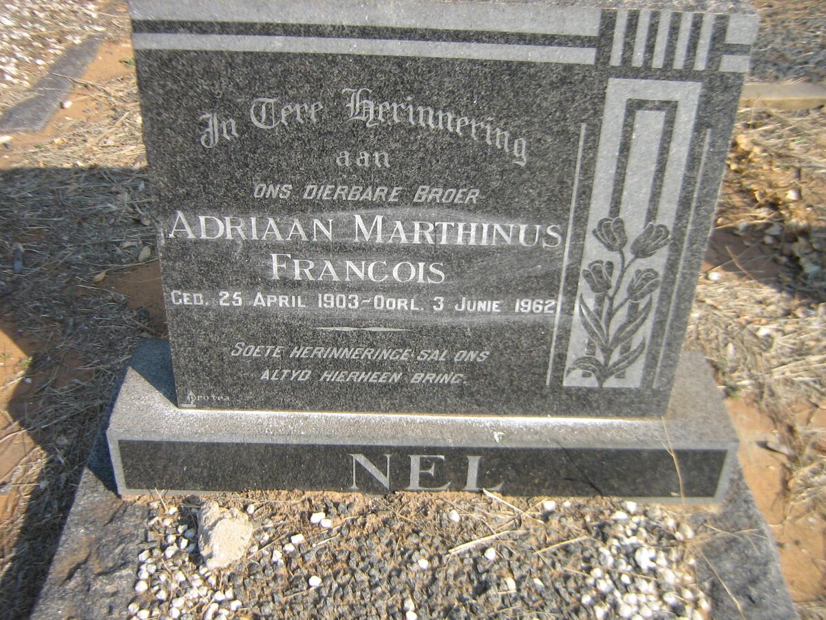 NEL Adriaan Marthinus Francois 1903-1962