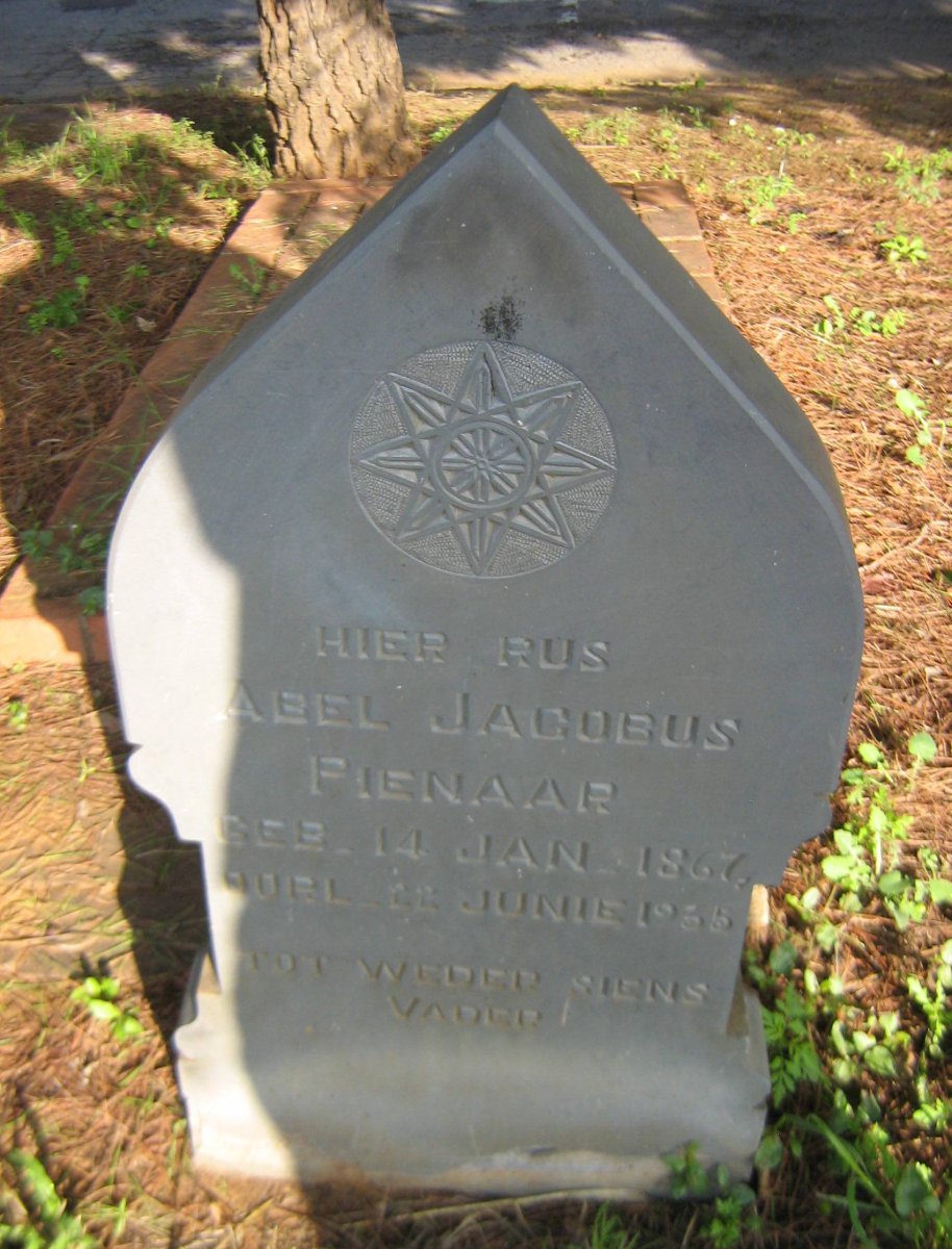 PIENAAR Abel Jacobus 1867-1935