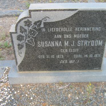 STRYDOM Susanna M.J. nee ELOFF 1879-1971