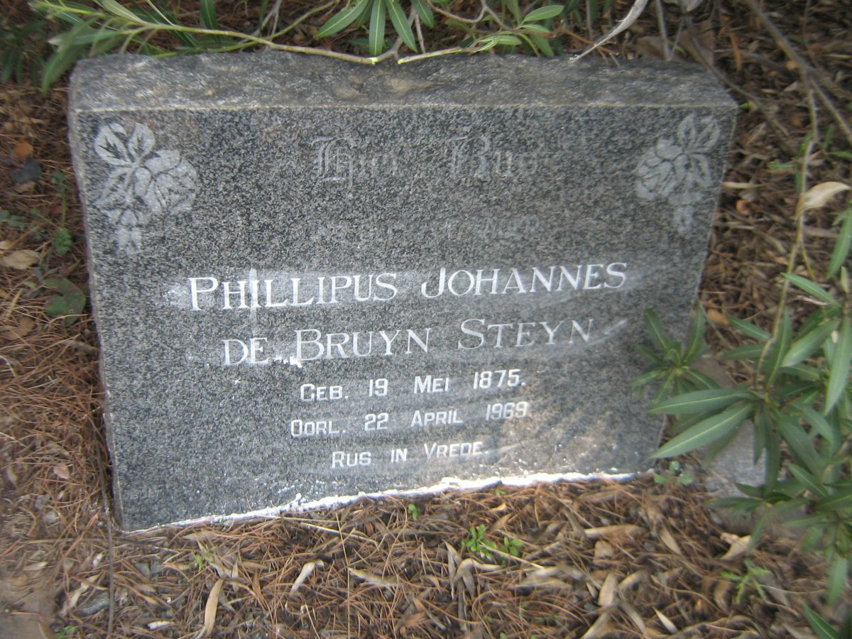 STEYN Phillipus Johannes de Bruyn 1875-1969