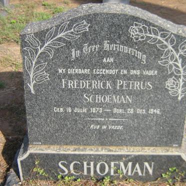 SCHOEMAN Frederick Petrus 1873-1946