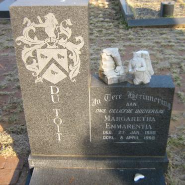 TOIT Margaretha Emmarentia, du 1958-1963