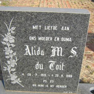 TOIT Alida M.S., du 1915-1986