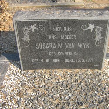 WYK Susara M., van nee SONNEKUS 1886-1971