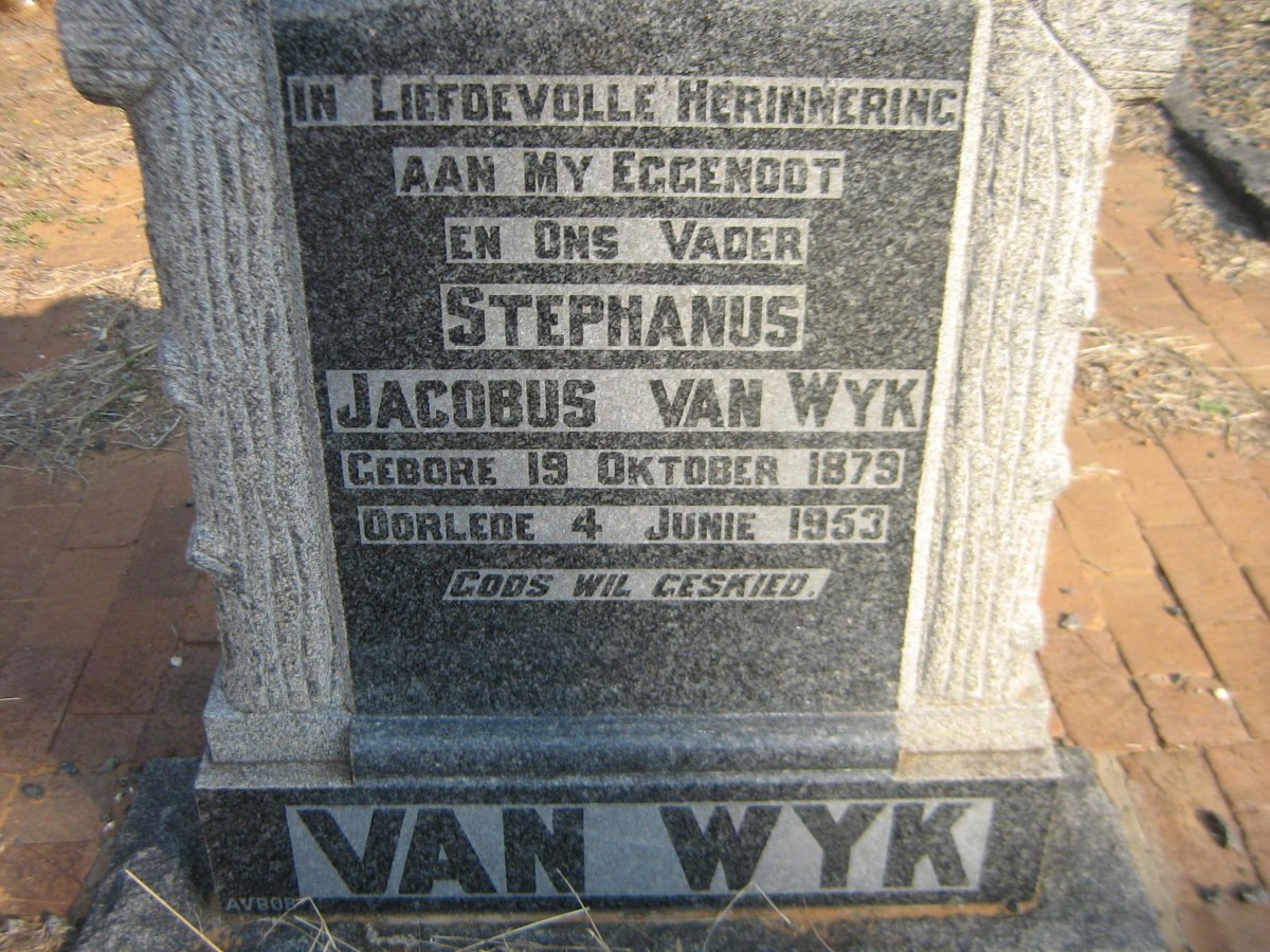 WYK Stephanus Jacobus, van 1879-1953
