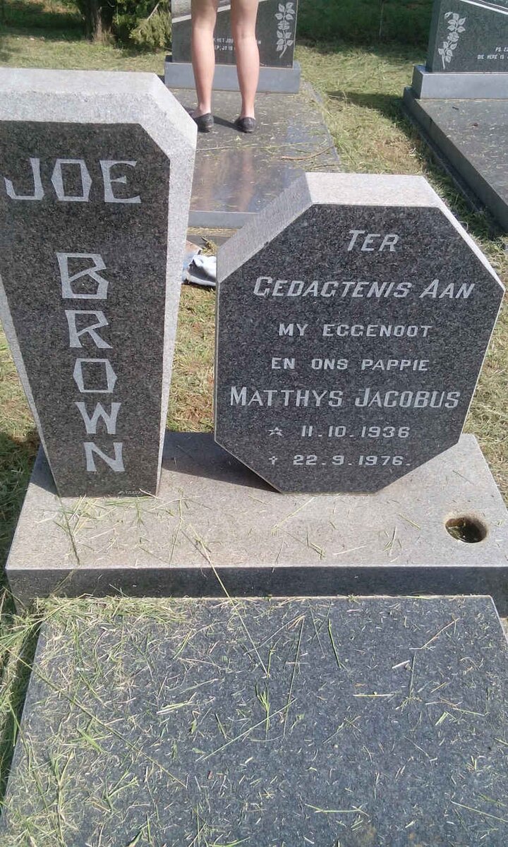 BROWN Matthys Jacobus 1936-1976