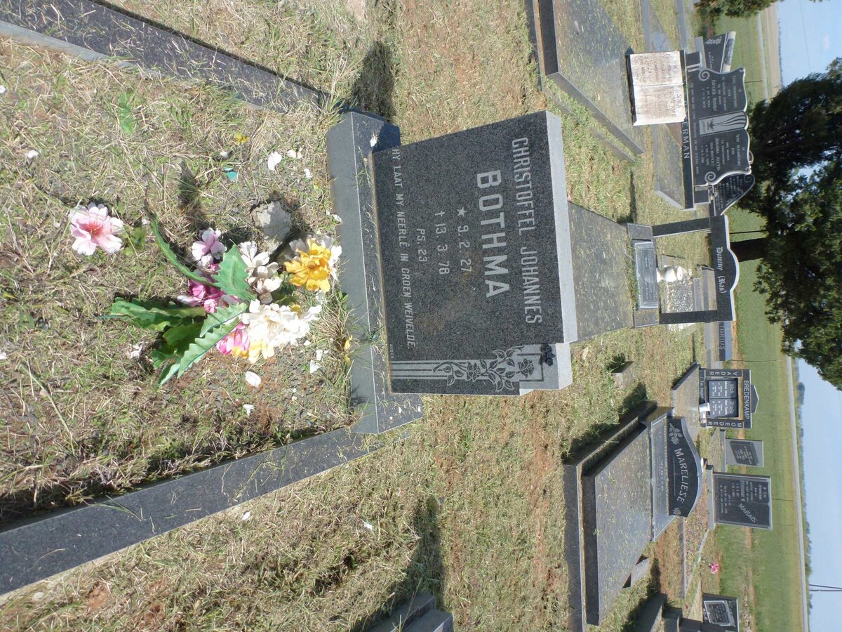 BOTHMA Christoffel Johannes 1927-1978