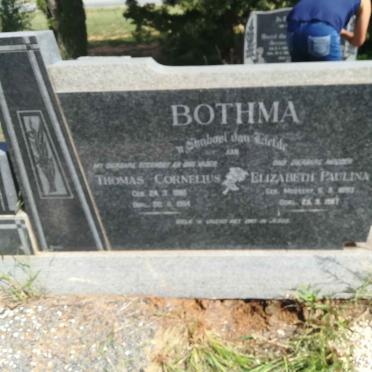 BOTHMA Thomas Cornelius &amp; Elizabeth Paulina MOSTERT