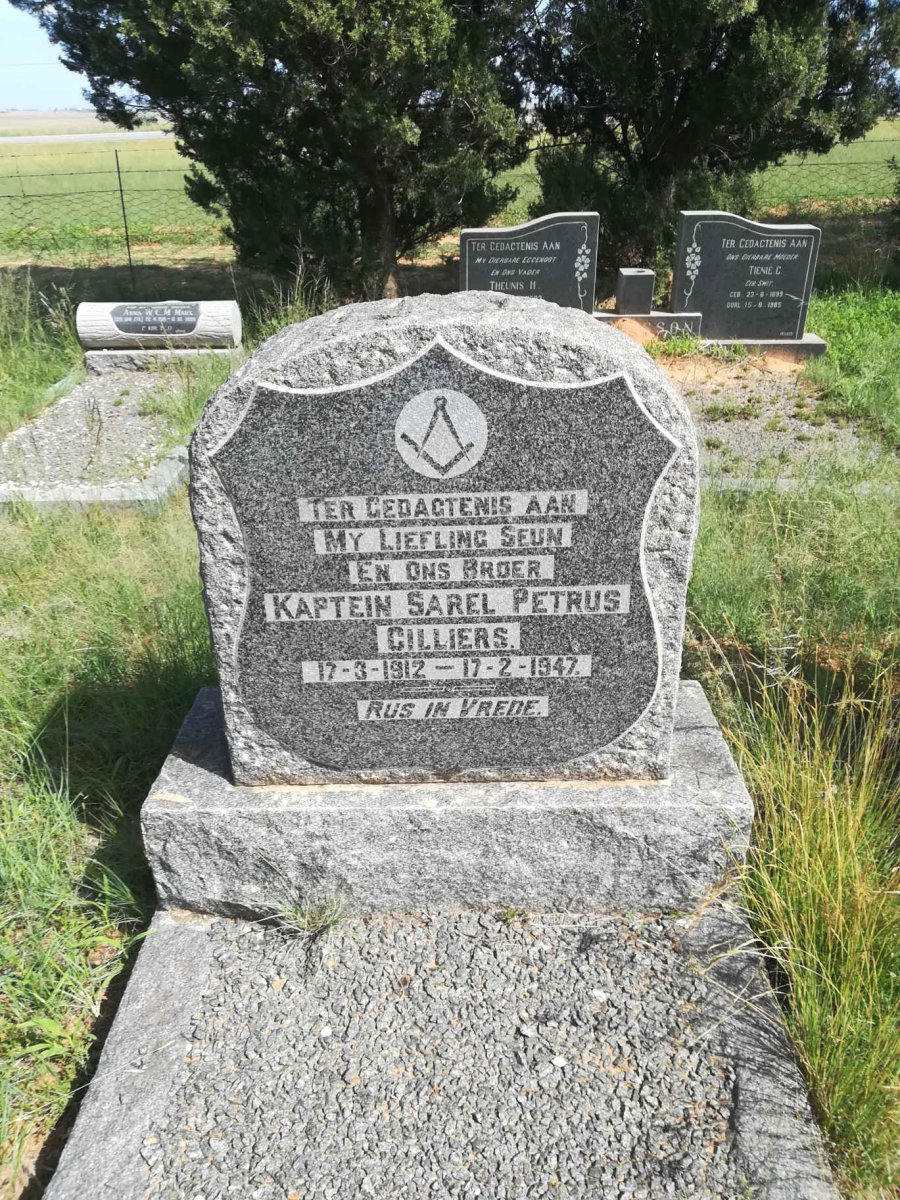 CILLIERS Sarel Petrus 1912-1947