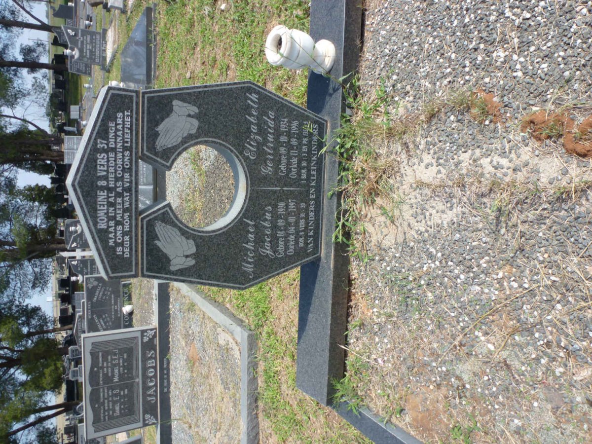 CRONJE Michael Jacobus 1930-1997 &amp; Elizabeth Gertruida 1934-1996