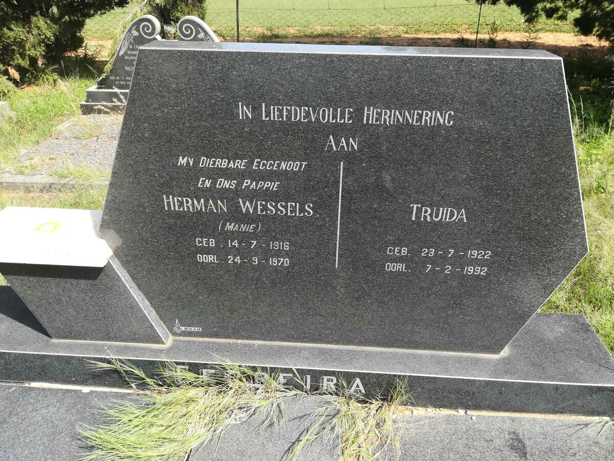 FERREIRA Herman Wessels 1916-1970 &amp; Truida 1922-1992