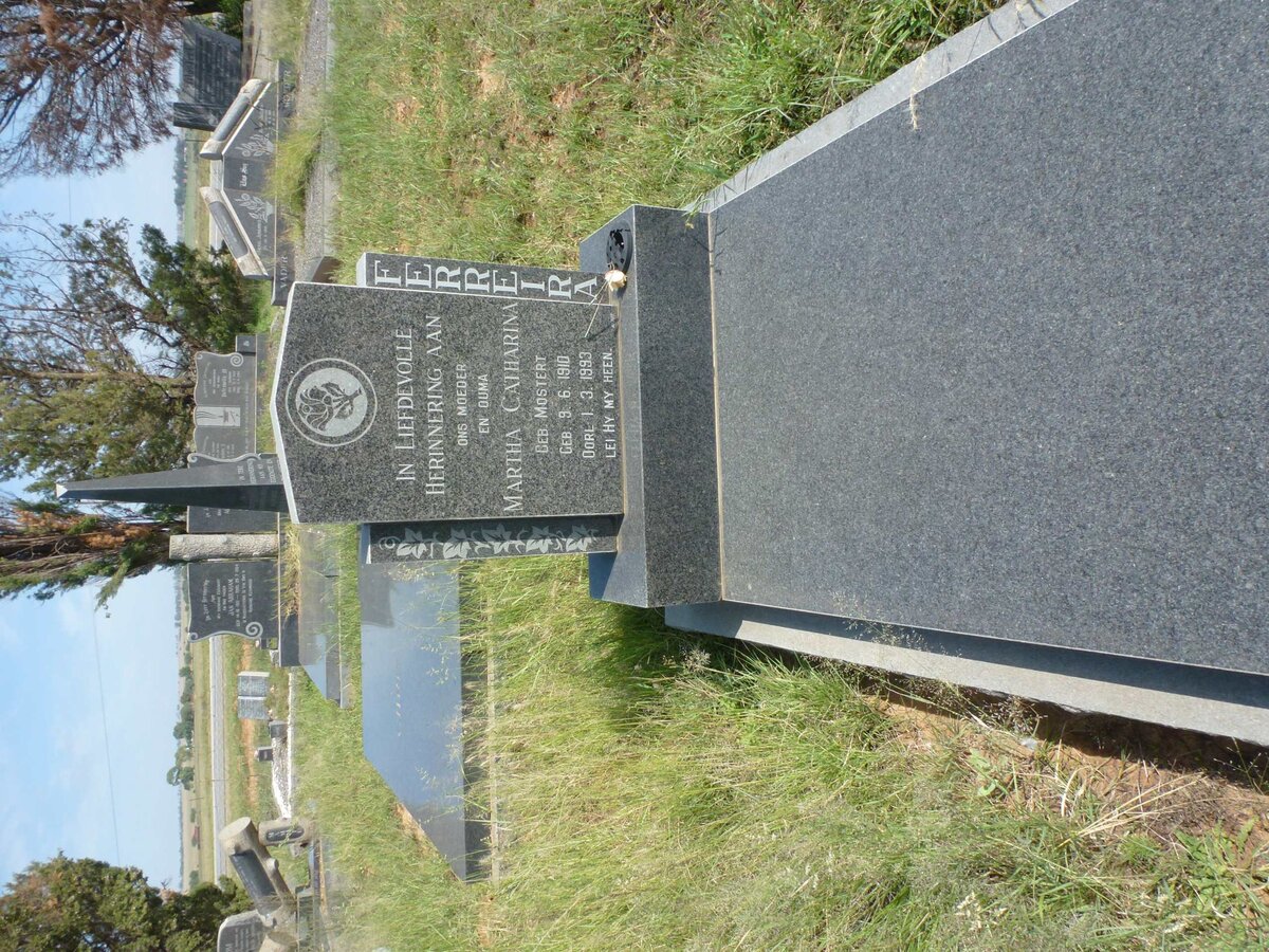 FERREIRA Martha Catharina nee MOSTERT 1910-1993