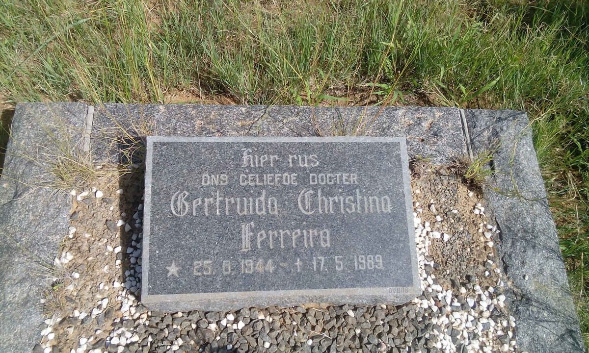 FERREIRA Gertruida Christina 1944-1989