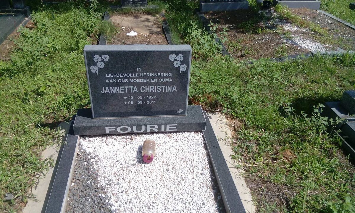 FOURIE Jannetta Christina 1922-2011
