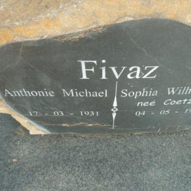 FIVAZ Anthonie Michael 1931- &amp; Sophia Wilhelmina COETZEE 1935-