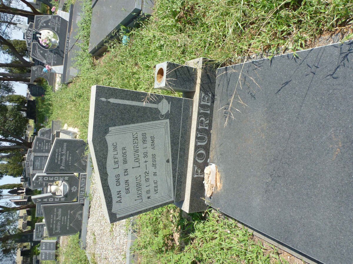 FOURIE Jacobus Louwrens 1972-1988