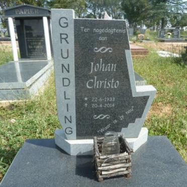 GRUNDLING Johan Christo 1933-2014