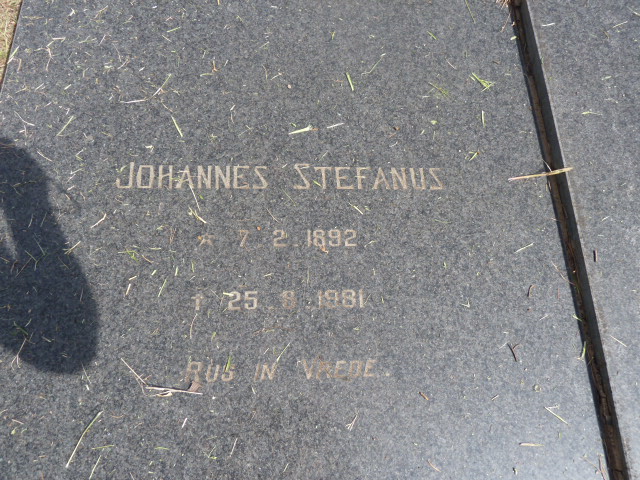 GOUWS Johannes Stefanus 1892-1981