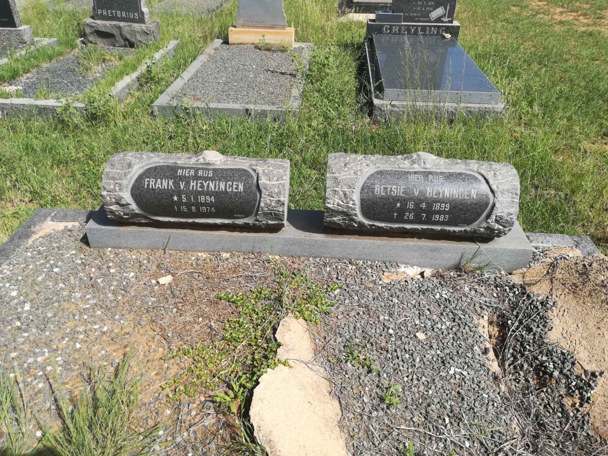 HEYNINGEN Frank, van 1894-1974 &amp; Betsie 1899-1983