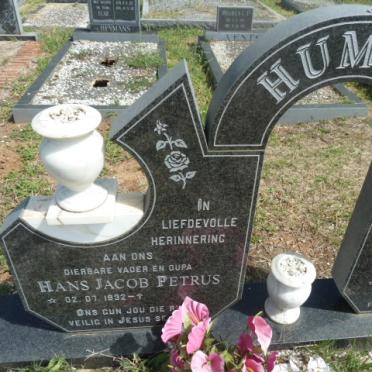 HUMAN Hans Jacob Petrus 1932-  &amp; Maria Jacomina 1934-1999