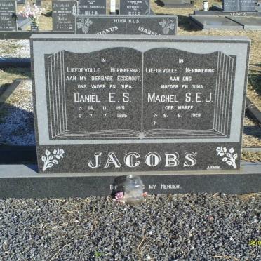JACOBS Daniel E.S. 1915-1995 &amp; Machel S.E.J. MAREE 1928-
