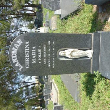 LANDMAN Alwyn Hercules Jacobus 1934-1987 &amp; Christina Maria PIETERSE 1934-2003