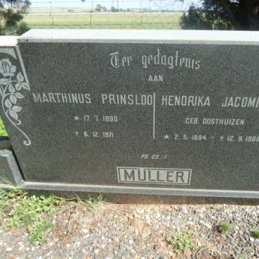 MÜLLER Marthinus Prinsloo 1890-1971 &amp; Hendrika Jacomina OOSTHUIZEN 1894-1969